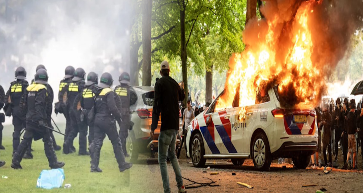 Göçmen karşıtları polisle çatış: Hollanda karıştı