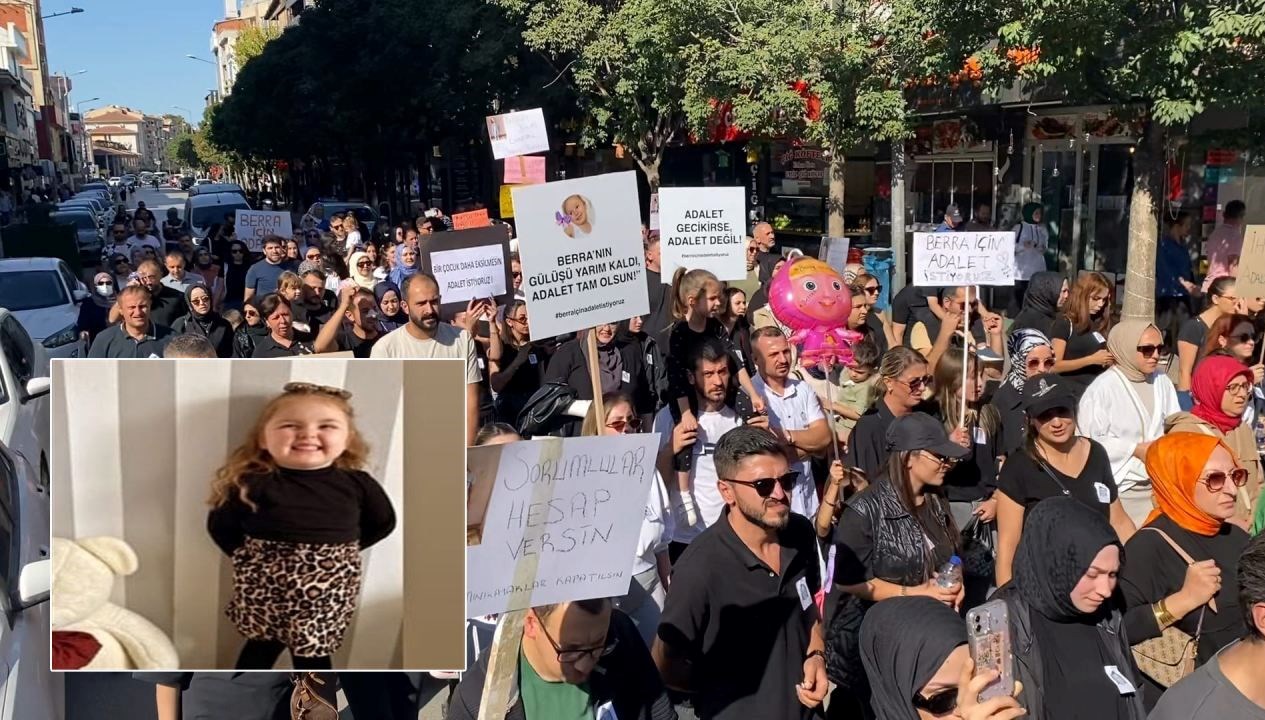 Kreş havuzunda boğulma tehlikesi geçirip hastanede ölen Berra için “adalet yürüyüşü”