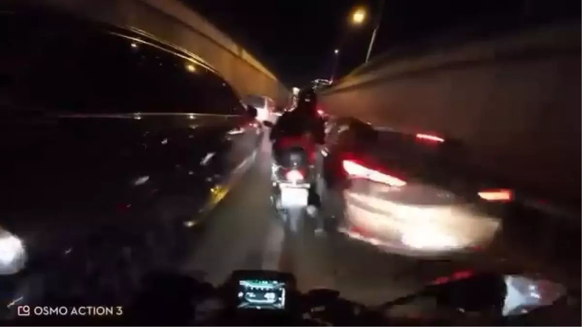 Bursa’da İki Motosiklet Çarpıştı, Kaza Anı Kask Kamerasında