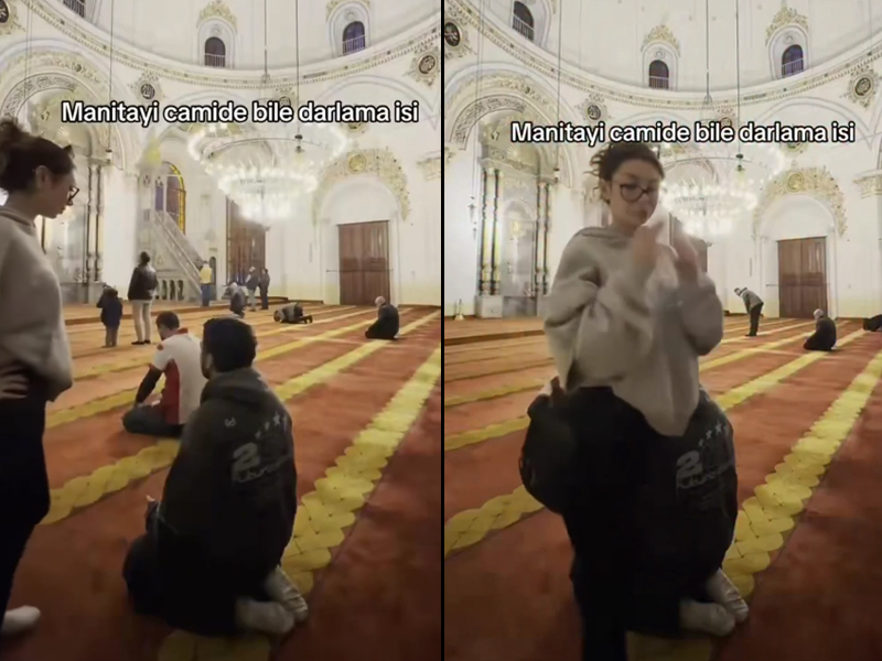 Tarihi camide tepki çeken görüntülere adli işlem başlatıldı